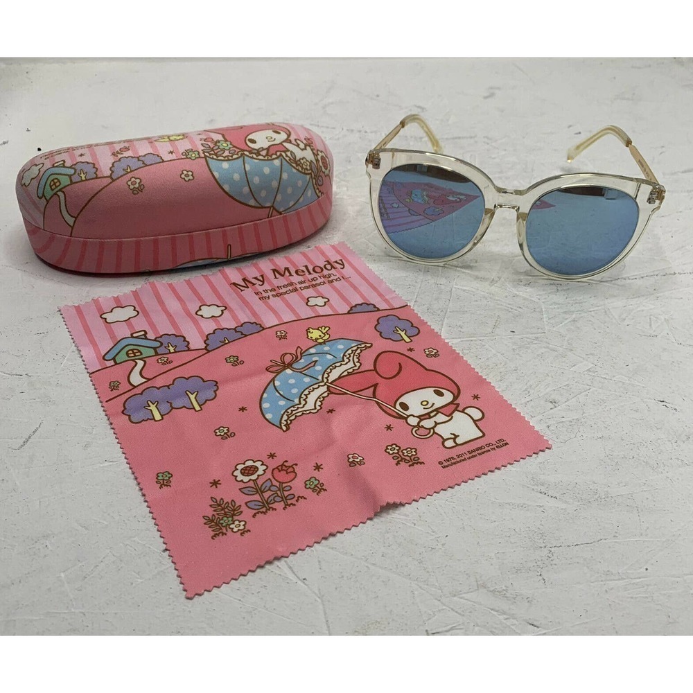 MY MELODY Kids Sunglasses w/ Case & Glass Cleaner